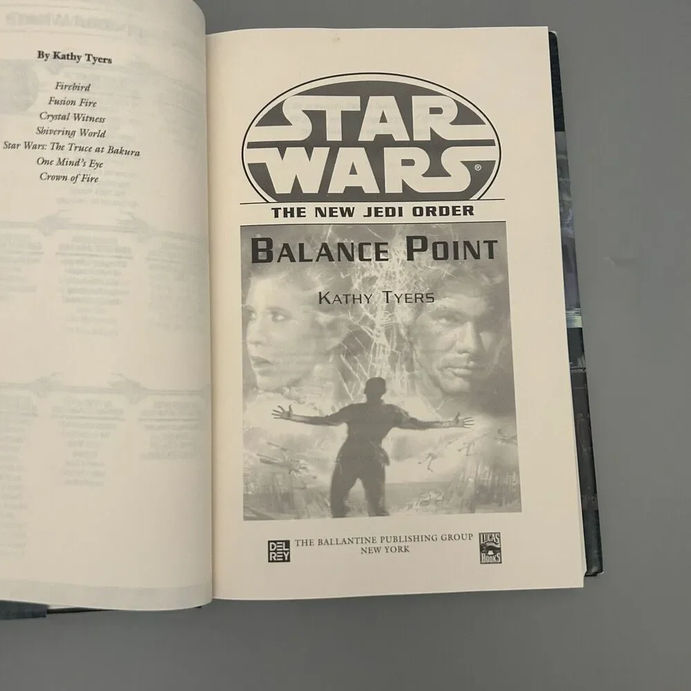 Star Wars The New Jedi Order Balance Point Kathy Tyers HC Book/Dust Jacket VTG